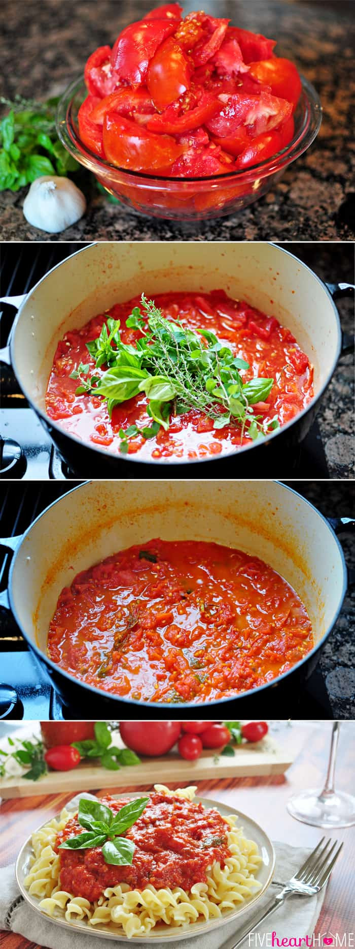 Tomato Sauce With Fresh Tomatoes
 30 Minute Fresh Tomato Marinara Sauce • FIVEheartHOME