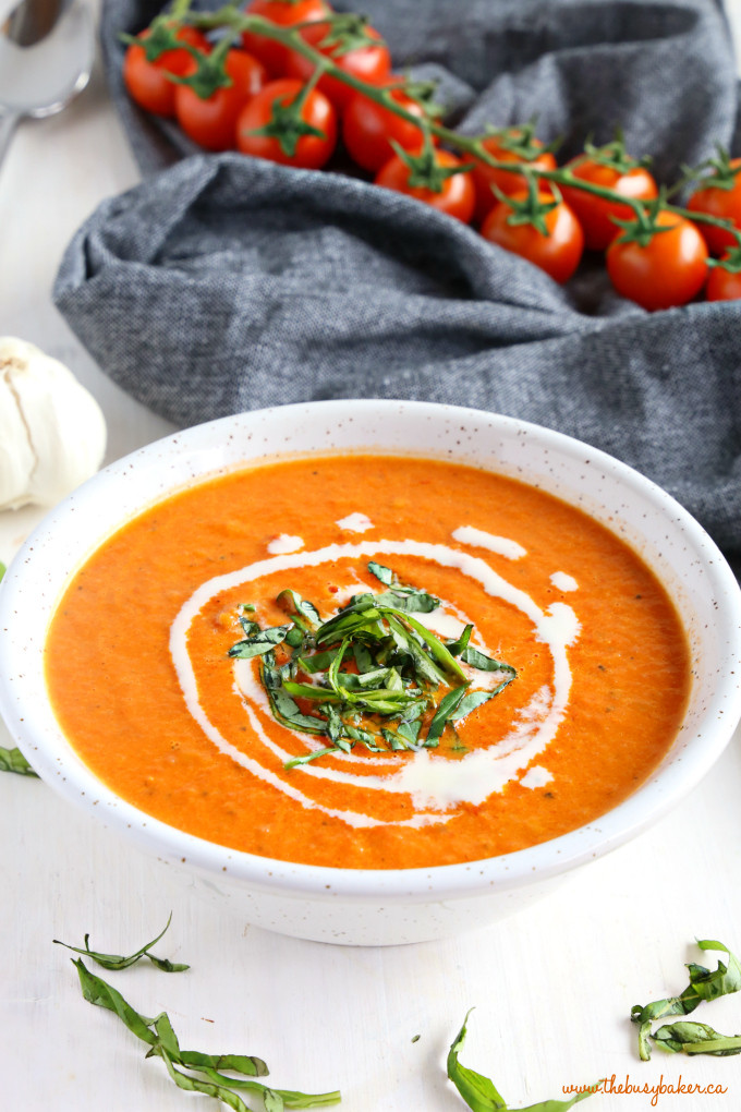 Tomato Soup From Tomato Sauce
 Easy Homemade Roasted Tomato Soup Healthy Vegan Recipe