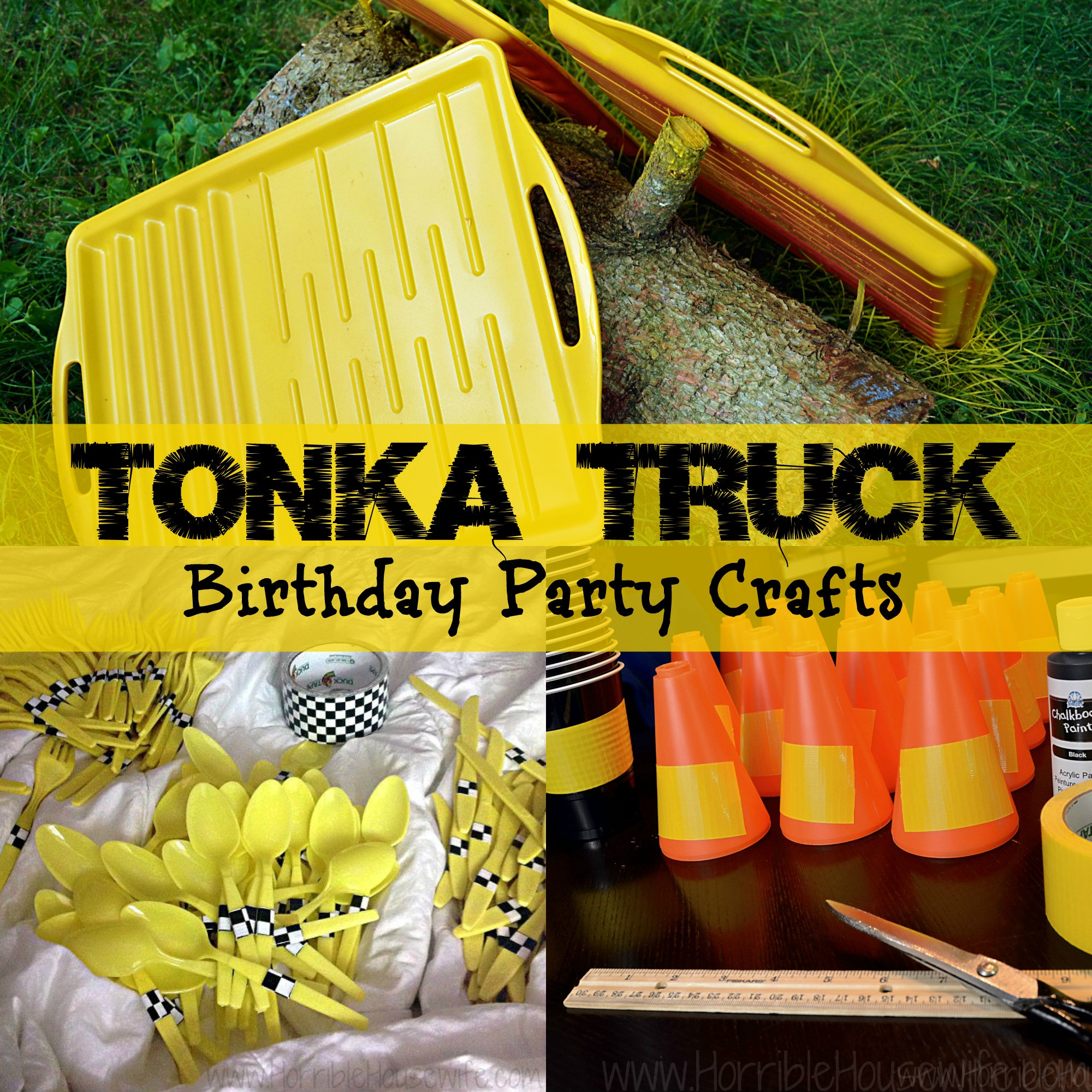 Tonka Truck Birthday Party
 Tonka Truck Birthday Party Crafts & Bathroom Essentials