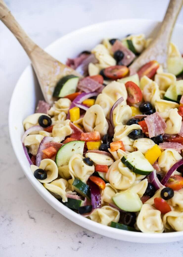 Tortellini Pasta Salad With Italian Dressing
 Easy tortellini Italian pasta salad I Heart Nap Time