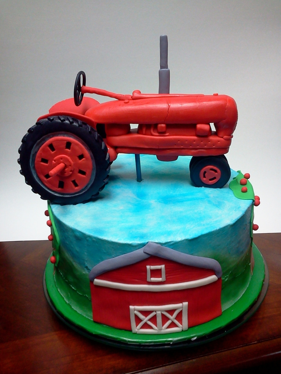 Tractor Birthday Cake
 Farmall Tractor Cake CakeCentral