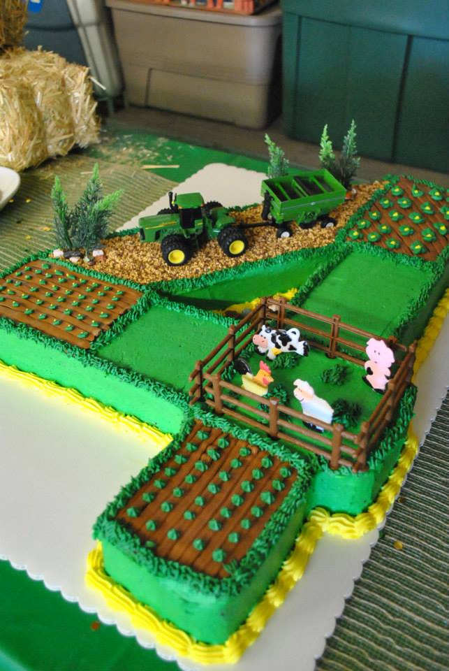 Tractor Birthday Cake
 John Deere Tractor Birthday Party