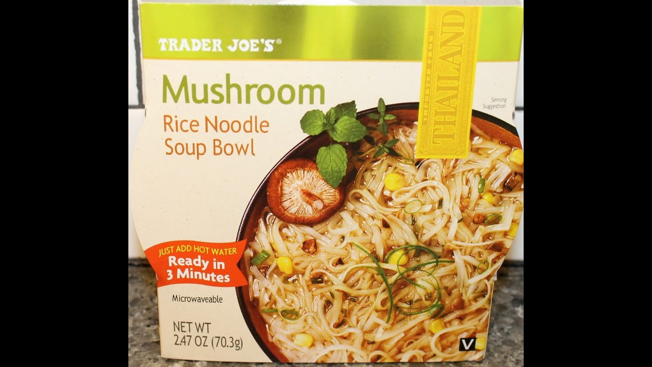 Trader Joe'S Rice Noodles
 Trader Joe’s Mushroom Rice Noodle Soup Bowl Review