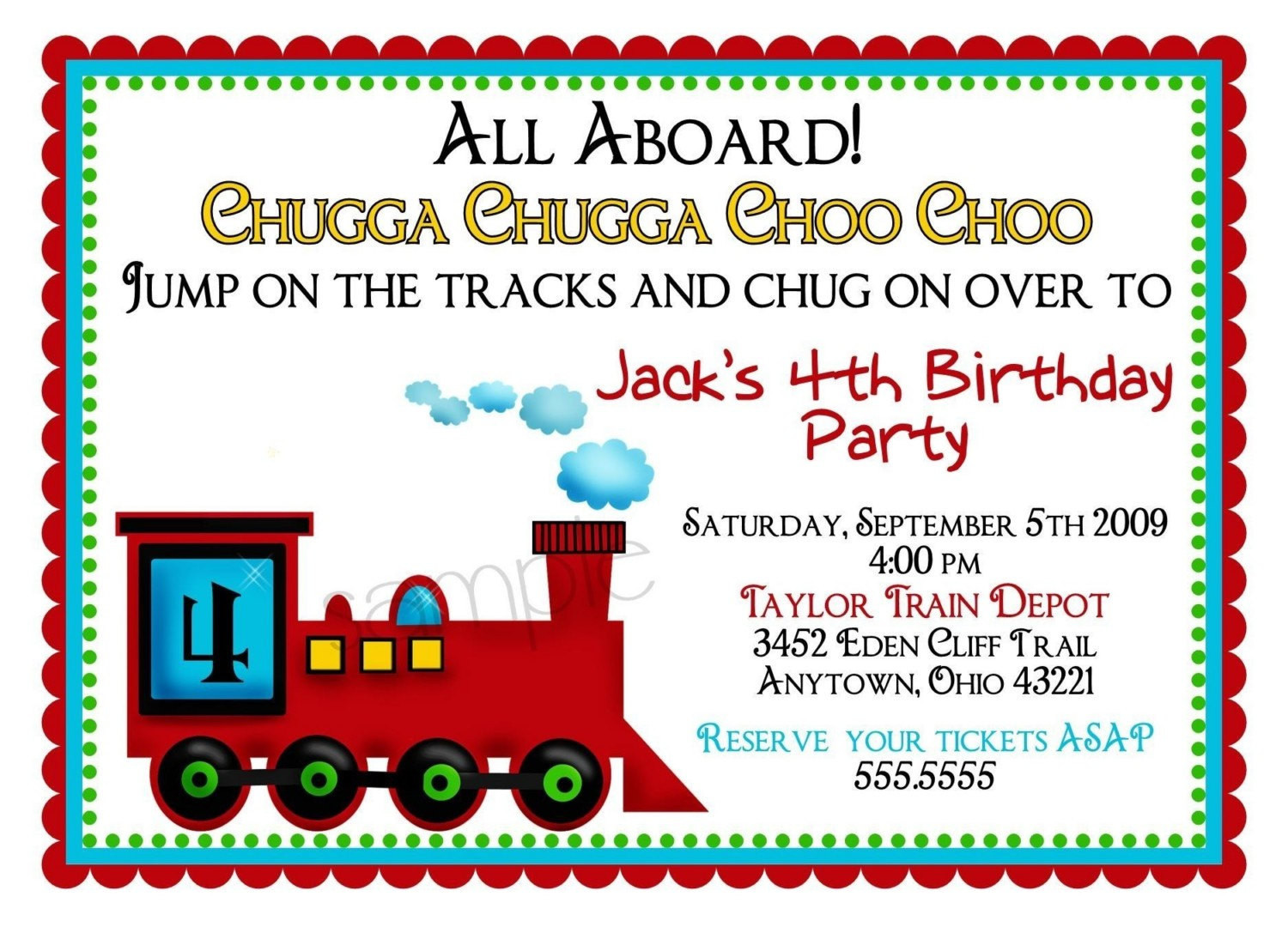 Train Birthday Invitation
 Train Invitations Train invites Train Birthday Invitations