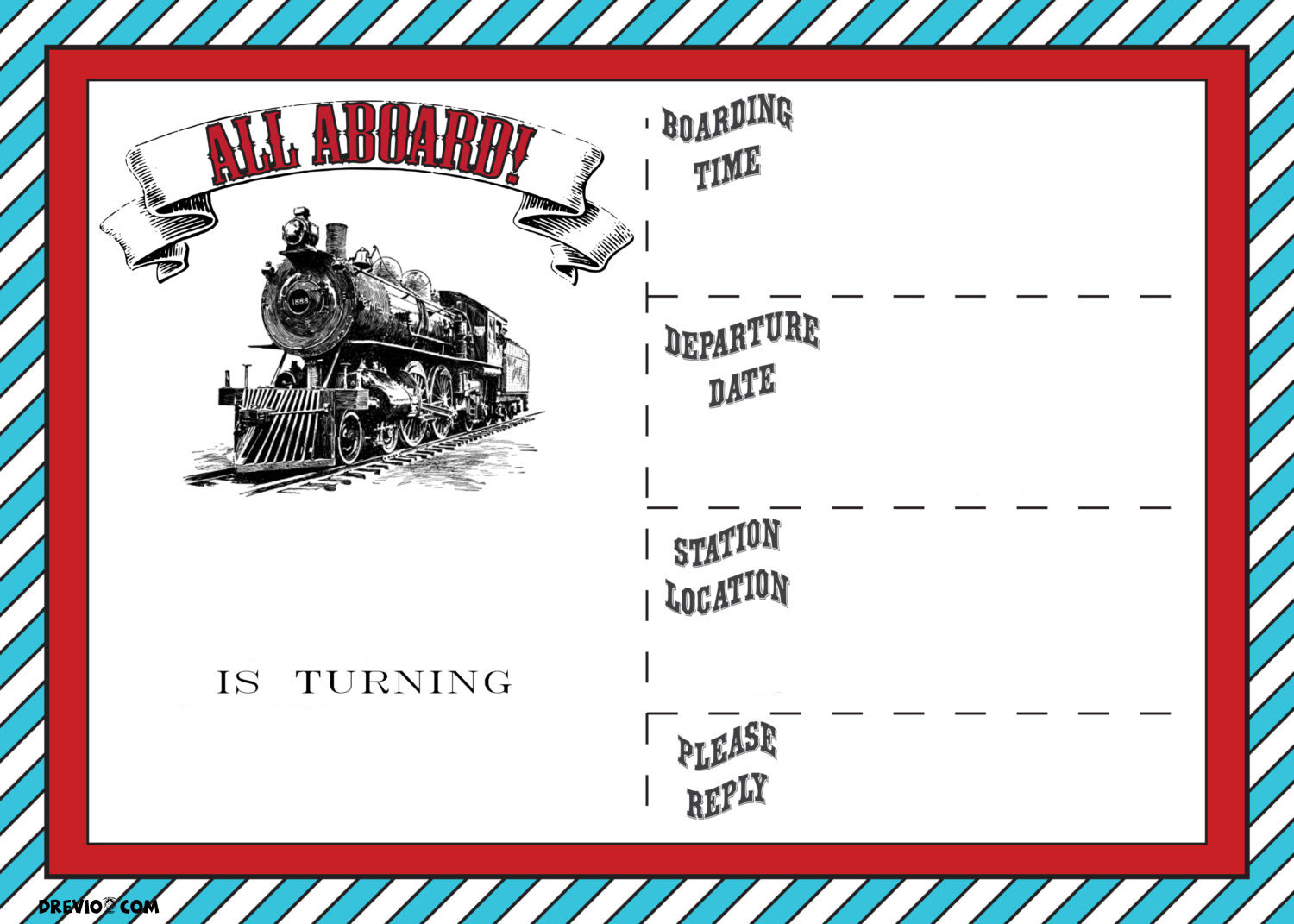 Train Birthday Invitation
 Free Printable Train Birthday Invitations Wording – FREE