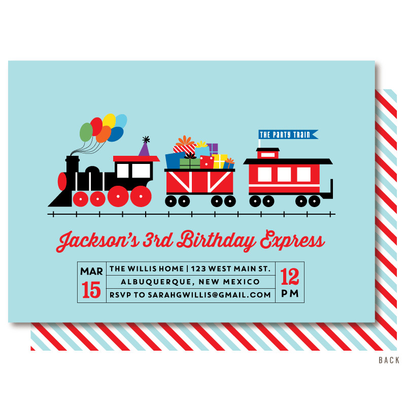 Train Birthday Invitation
 Train Birthday Invitation · Delight Paperie