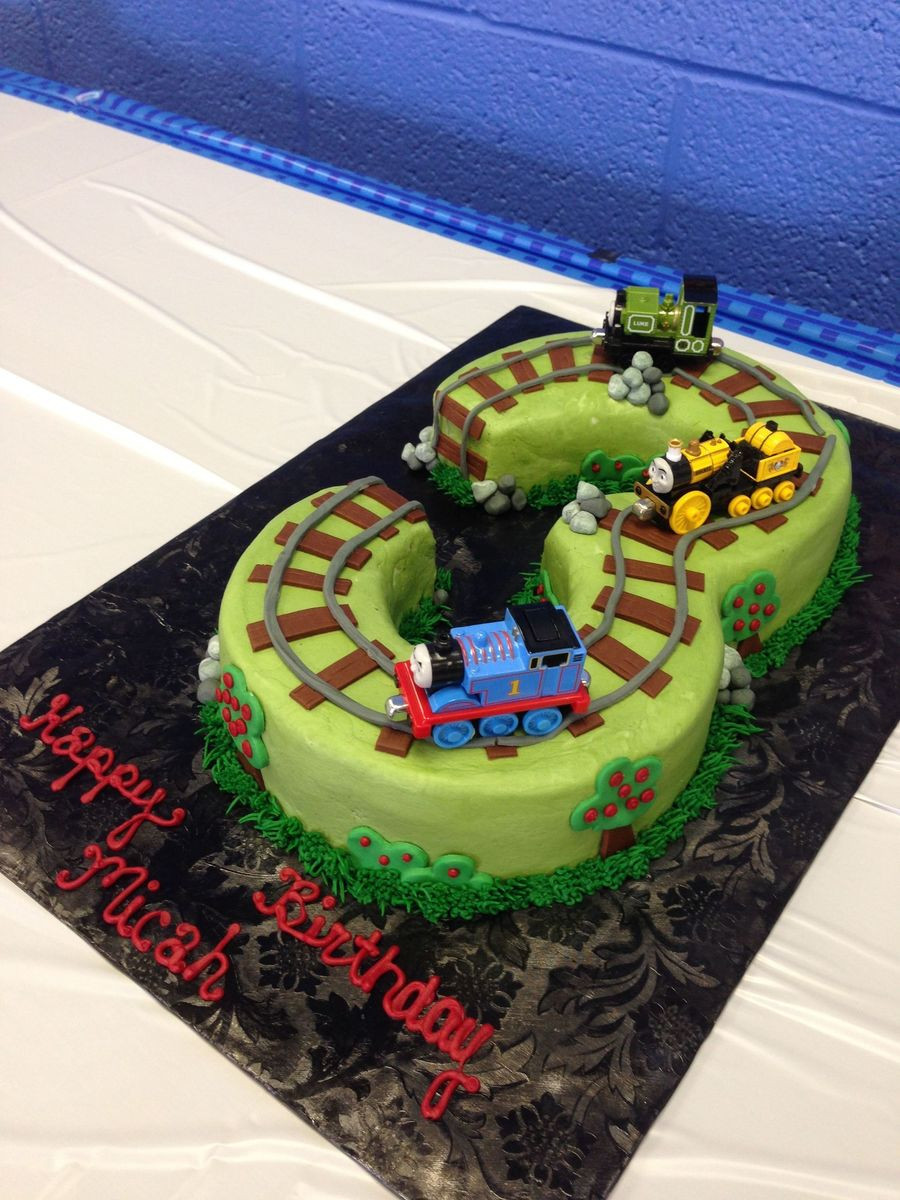 Train Cakes For Birthdays
 Three Thomas The Train CakeCentral