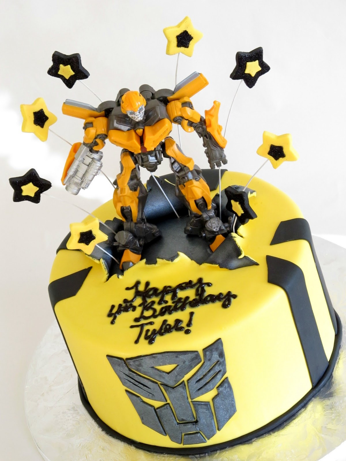 Transformers Birthday Cake
 Happy Cakes Bakes Transformers Bumblebee Cake