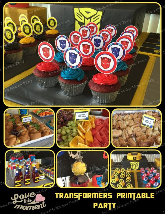 Transformers Birthday Party Food Ideas
 Transformers Printable Birthday Party Package Bumblebee