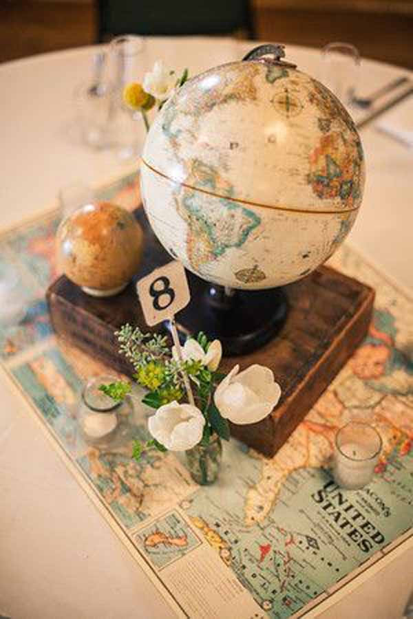 Travel Themed Wedding Centerpieces
 20 Awesome Travel Themed Wedding Ideas UK Wedding