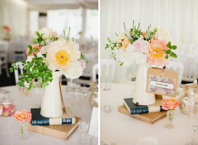 Travel Themed Wedding Centerpieces
 Modern And Vintage Wedding Decorations With Jugs 21