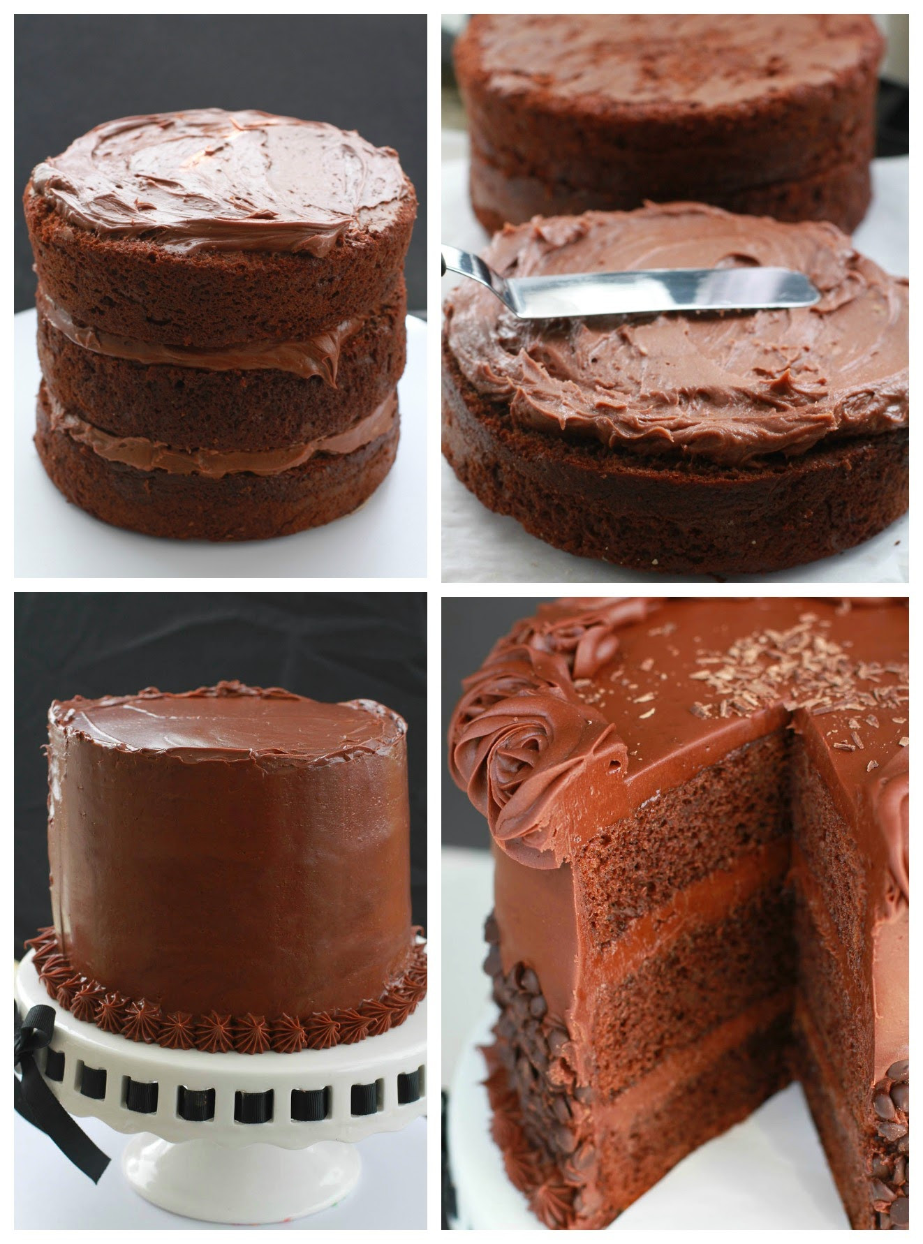 Triple Chocolate Cake
 Best Triple Chocolate Layer Cake