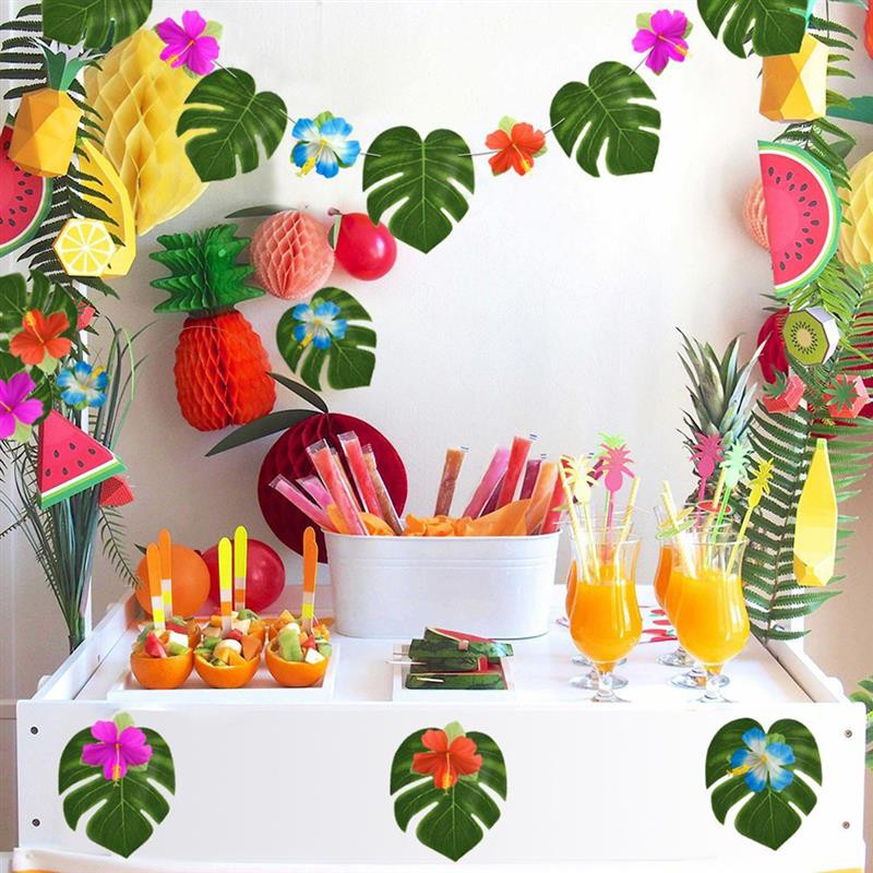 Tropical Beach Party Ideas
 Aliexpress Buy 60PCS Quality Artificial Tropical