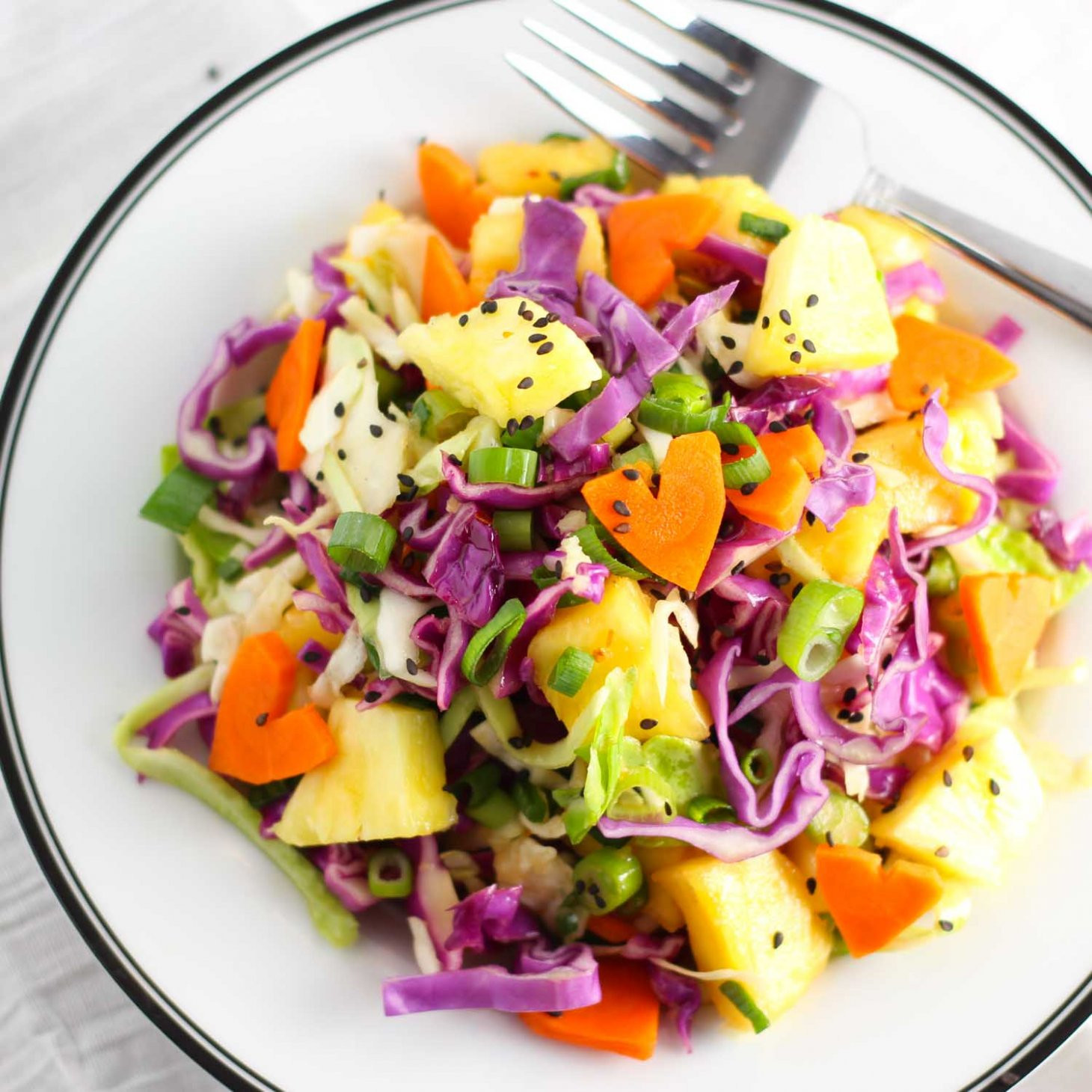 Tropical Side Dishes
 Hawaiian Coleslaw