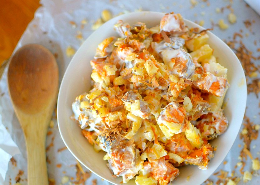 Tropical Side Dishes
 Creamy Tropical Sweet Potato Salad Vegan Paleo Whole