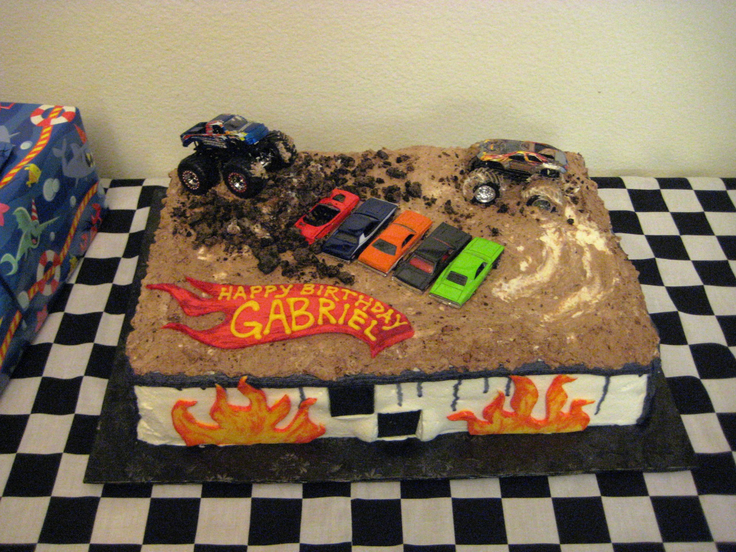 Truck Birthday Cake
 Real Parties Monster Truck Birthday Party