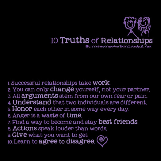 Truth Quotes About Relationships
 Truths About Relationships