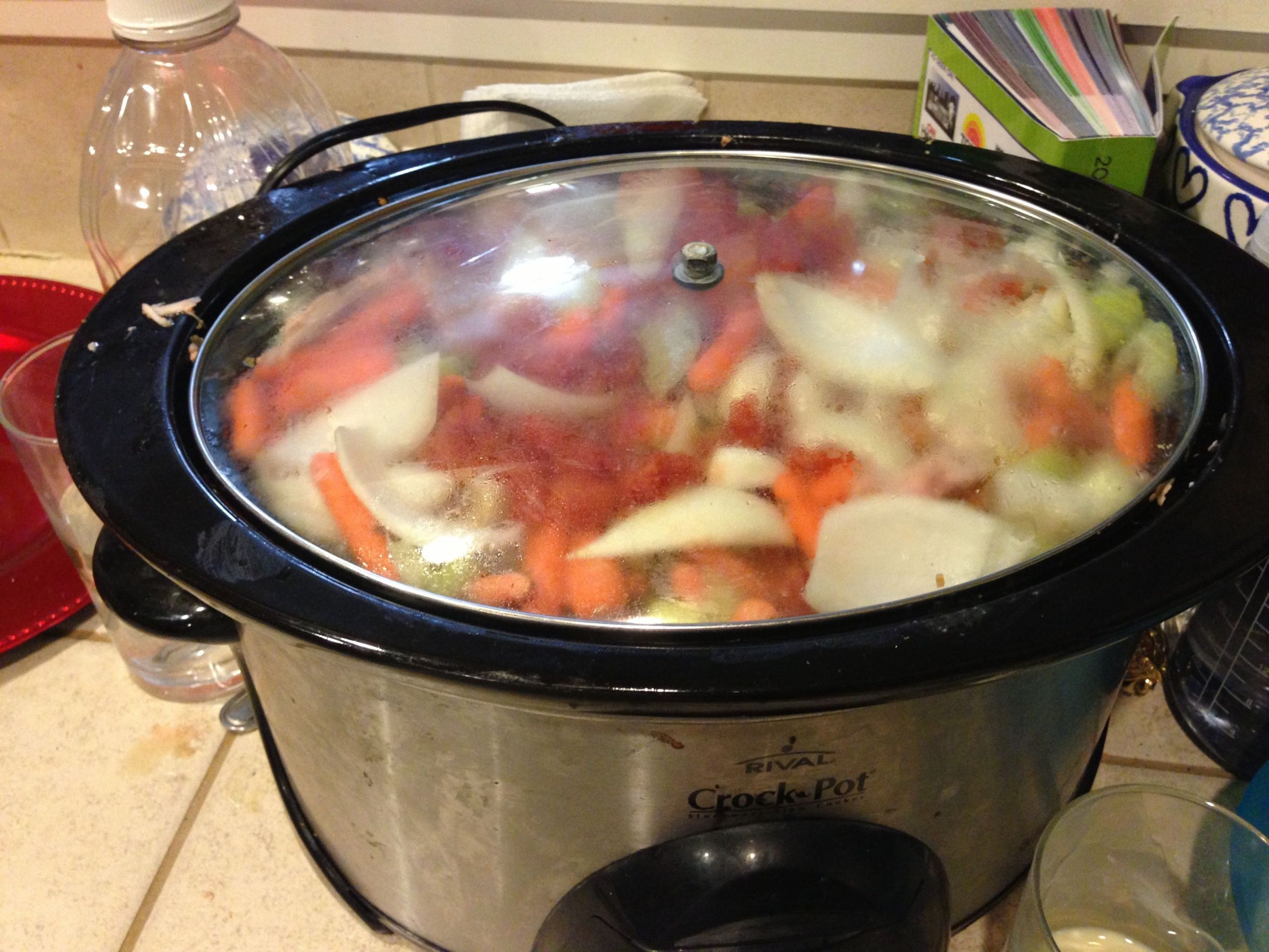 Turkey Carcass Soup Slow Cooker
 Turkey soup Put your leftover turkey carcass in the