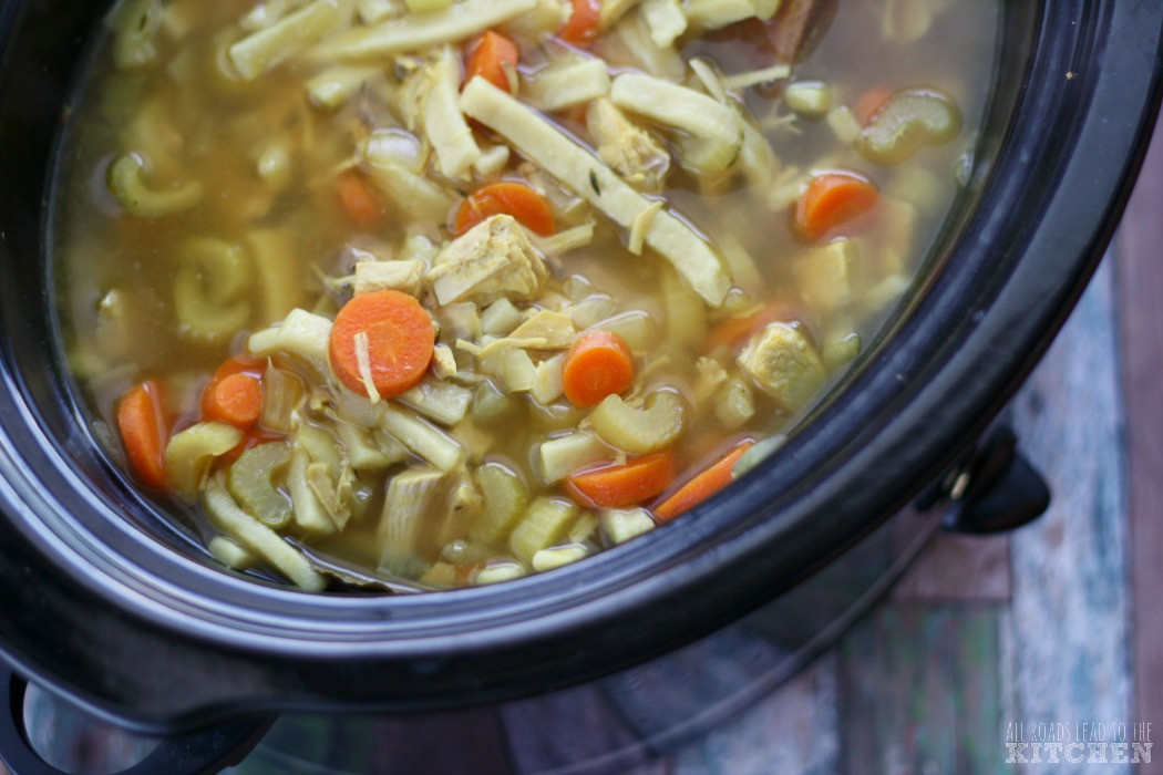 Turkey Carcass Soup Slow Cooker
 Slow Cooker Turmeric Turkey Noodle Soup All Roads Lead