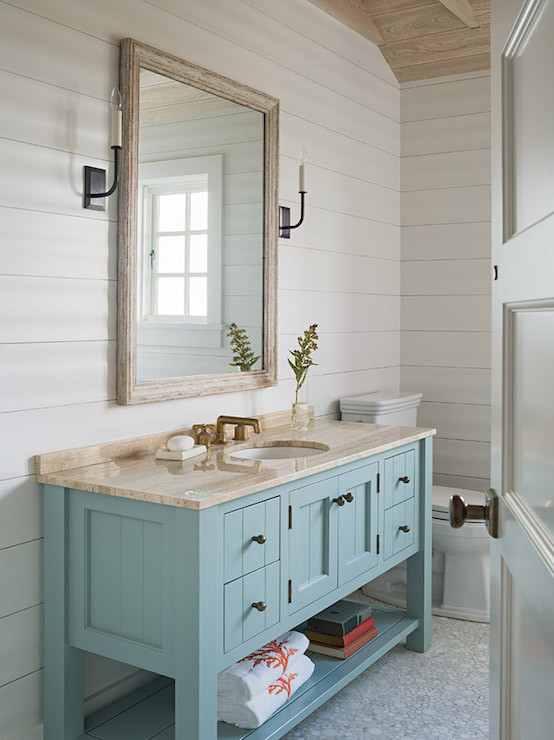 Turquoise Bathroom Vanity
 Turquoise Bathroom Vanity Cottage Bathroom Dearborn