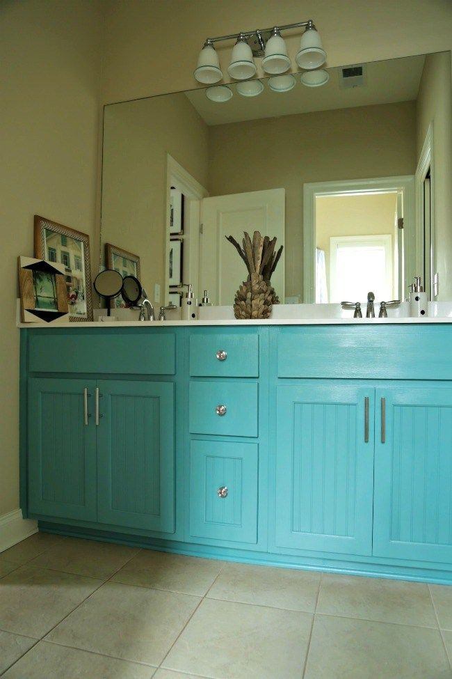 Turquoise Bathroom Vanity
 ORC – Week 5 – Turquoise Bathroom Vanity
