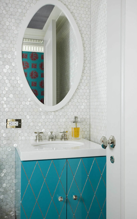 Turquoise Bathroom Vanity
 Turquoise Vanity Contemporary bathroom Philip