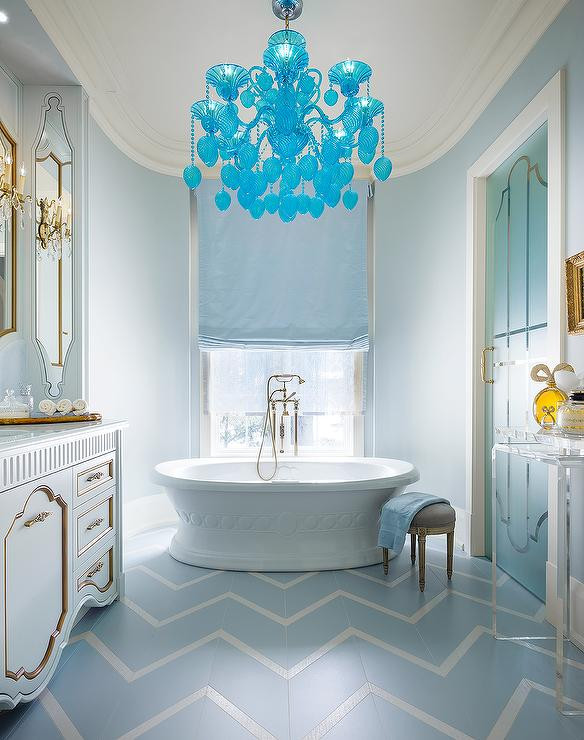 Turquoise Bathroom Vanity
 Turquoise Blue Bathroom with Cyan Design Bella Vetro Aqua