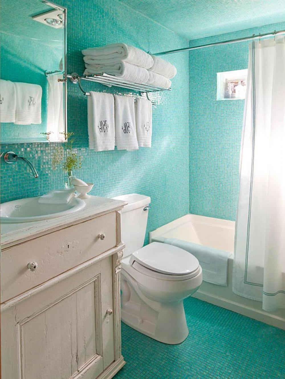 Turquoise Bathroom Vanity
 Turquoise Wall Paint Called as the Royal Color