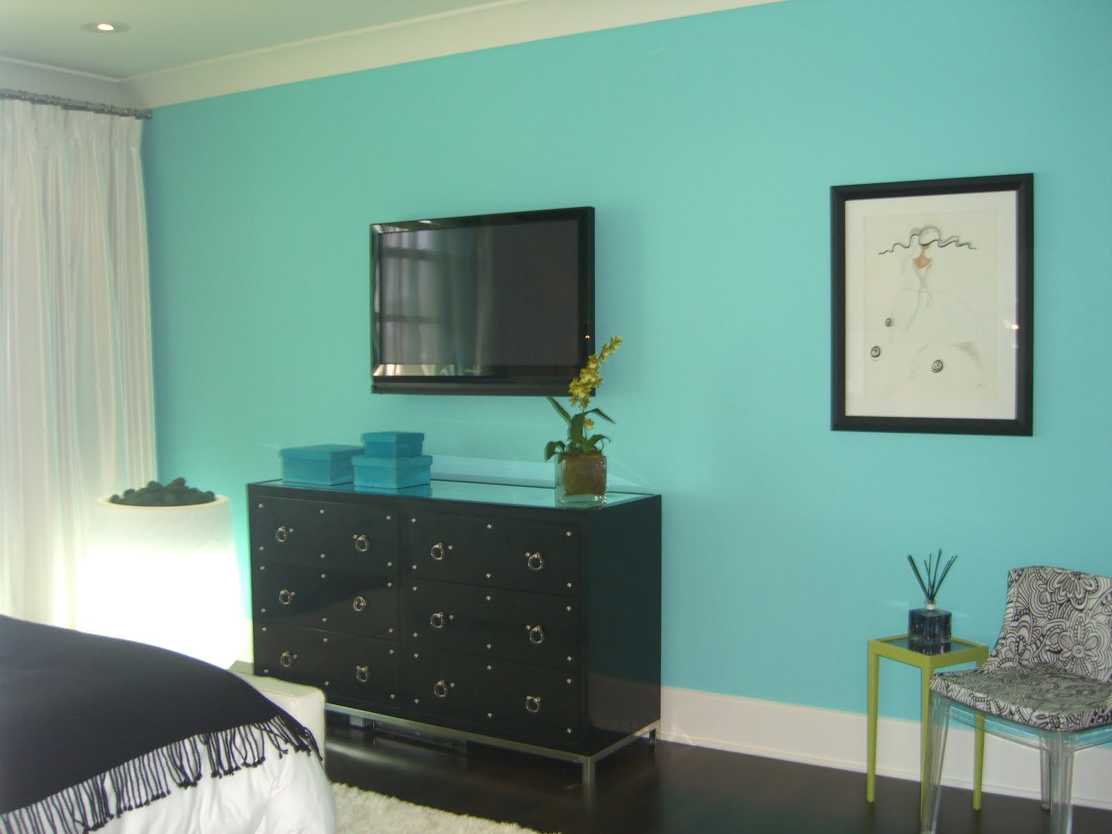 Turquoise Bedroom Walls
 MM Interior Design TURQUOISE COLOR OF THE YEAR