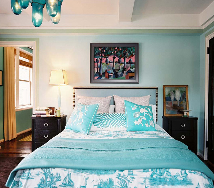 Turquoise Bedroom Walls
 Turquoise Bedding Design Ideas