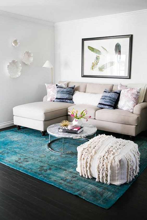 Turquoise Rug Living Room
 How To Arrange A Small Living Room 20 Ideas Shelterness