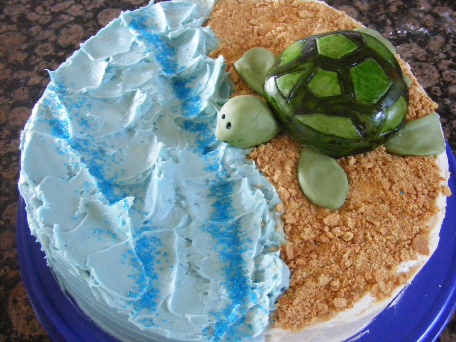 Turtle Birthday Cake
 The Purple Door Kitchen Sea Turtle Cake