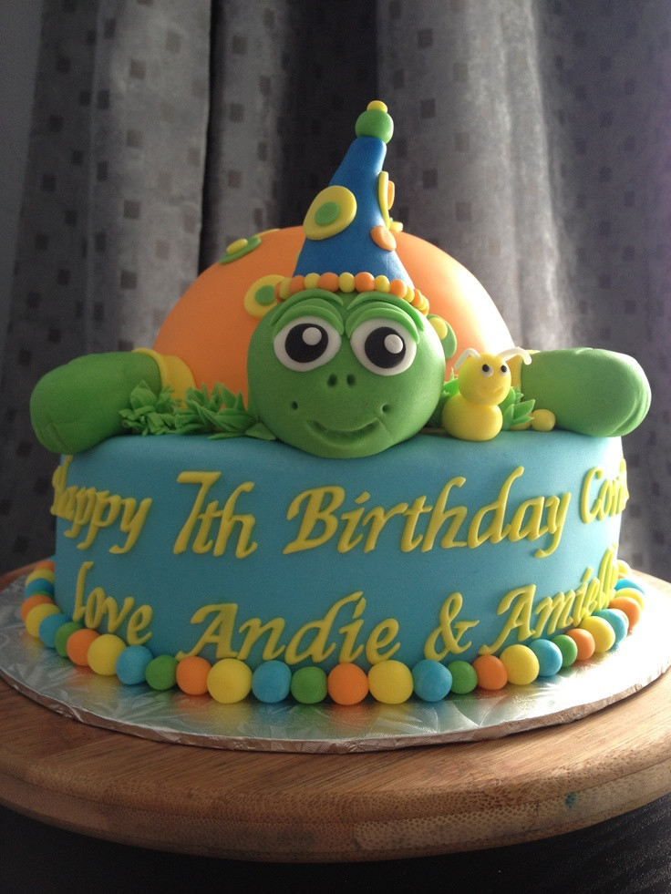 Turtle Birthday Cake
 Turtle birthday cake My cakes Pinterest