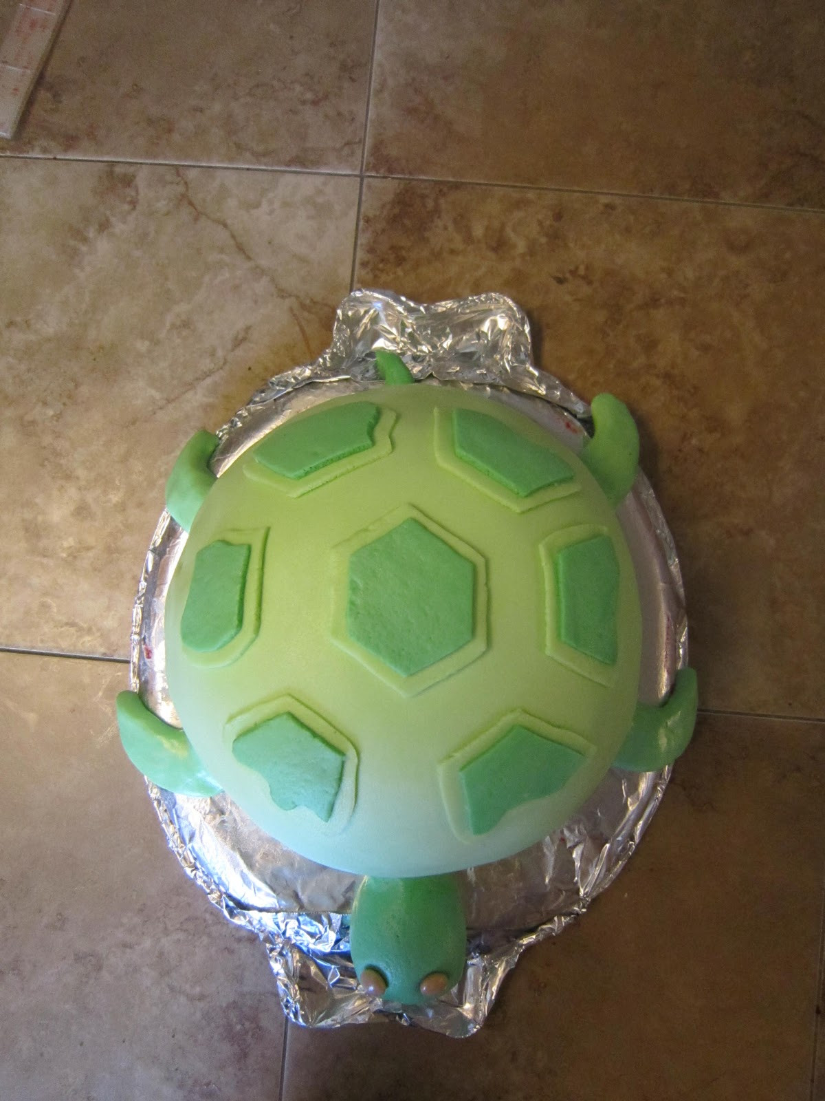 Turtle Birthday Cake
 Our Life Turtle birthday cake