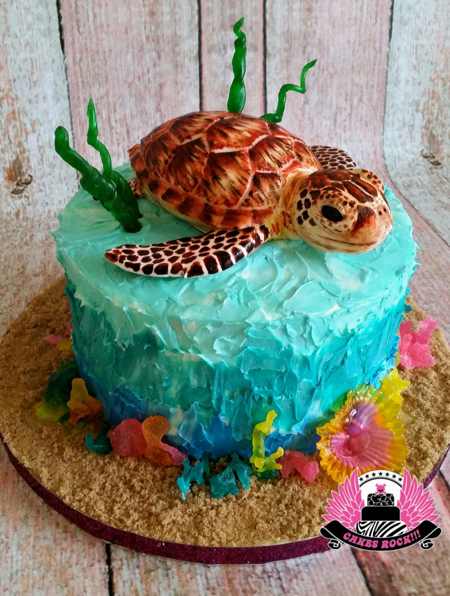 Turtle Birthday Cake
 Sea Turtle CakeCentral