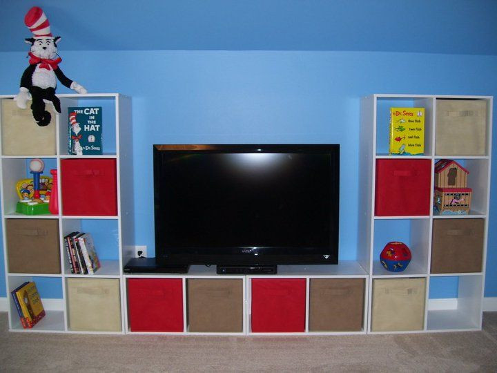 Tv For Kids Room
 DIY Storage Unit for kids room or playroom or maybe an