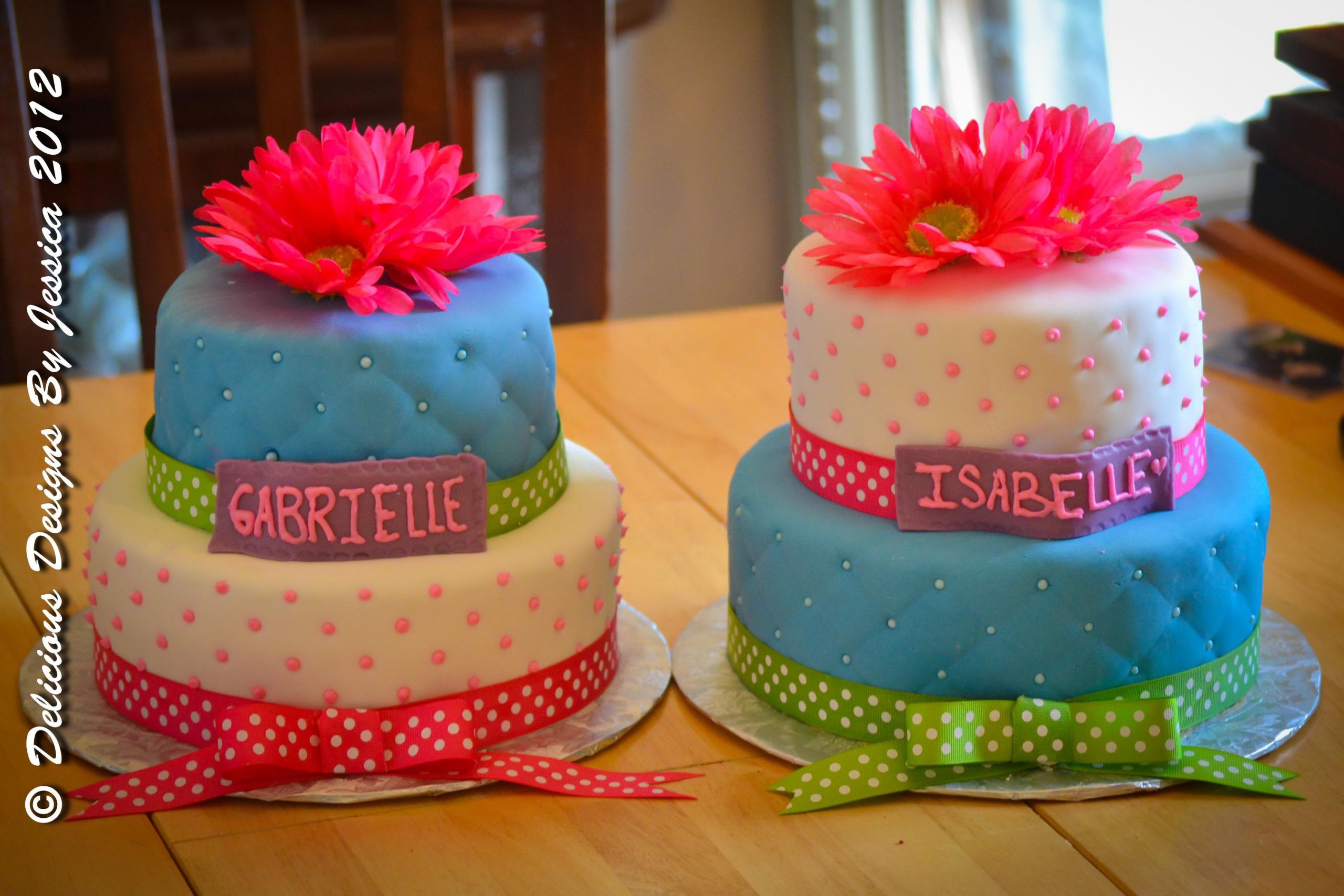 Twin Birthday Cakes
 Twin Girl Birthday Cakes Twins 1st Birthday