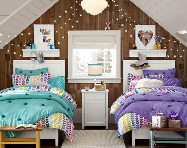 Two Girls In Bedroom
 40 Cute and InterestingTwin Bedroom Ideas for Girls Hative