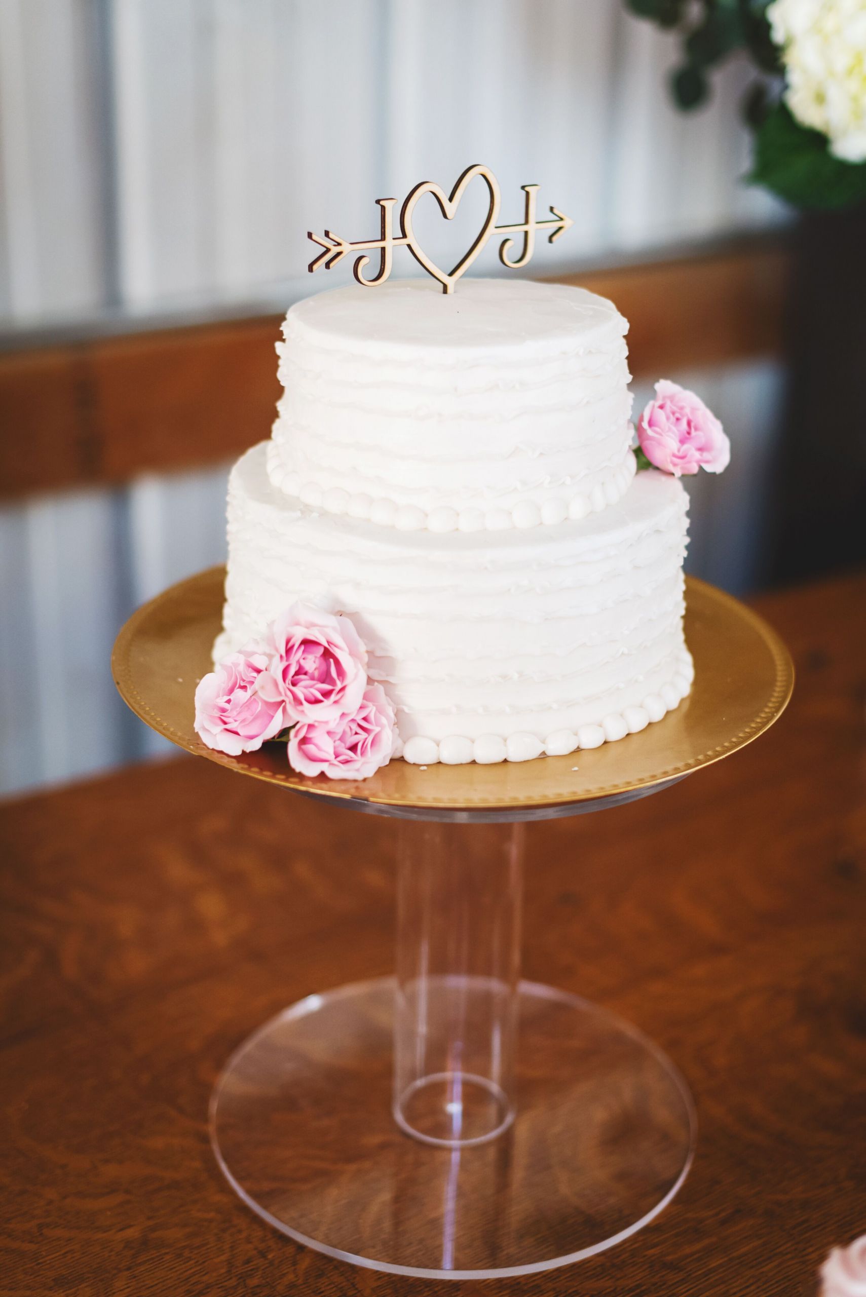 Two Tier Wedding Cake
 Two Tiered Buttercream Wedding Cake