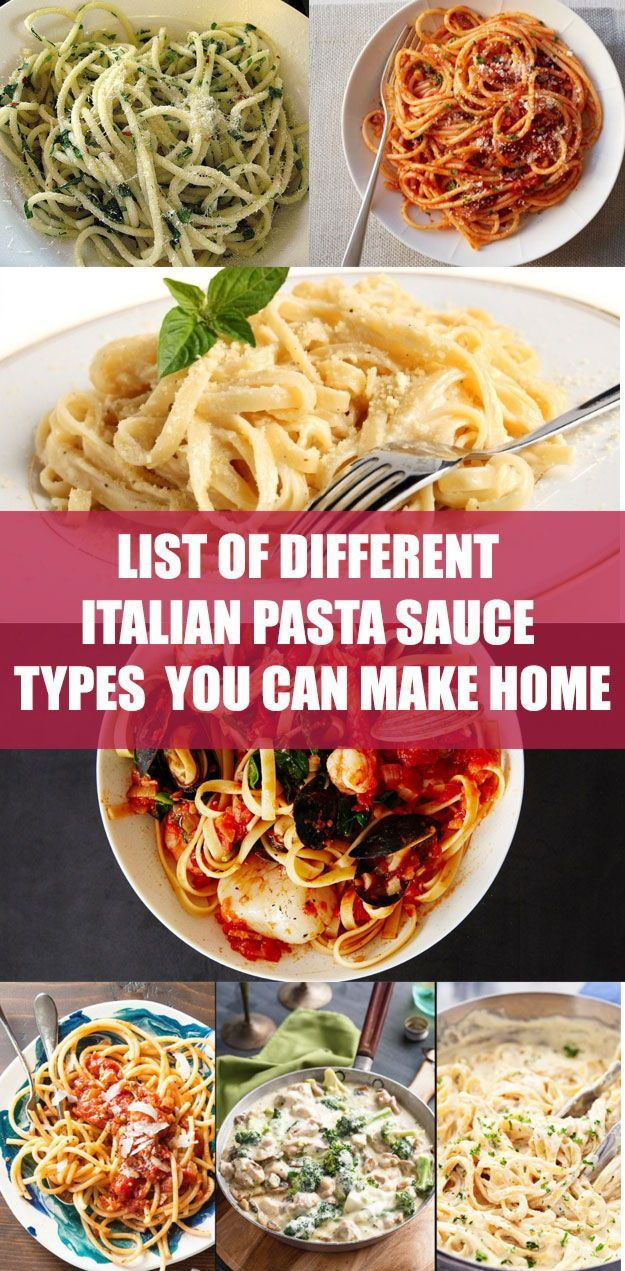 Types Of Italian Sauces
 For Pasta Lovers All Italian Pasta Sauce Types