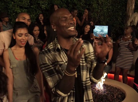 Tyrese Gibson Backyard
 Tyrese Gives Friends A Black Rose Listening Experience