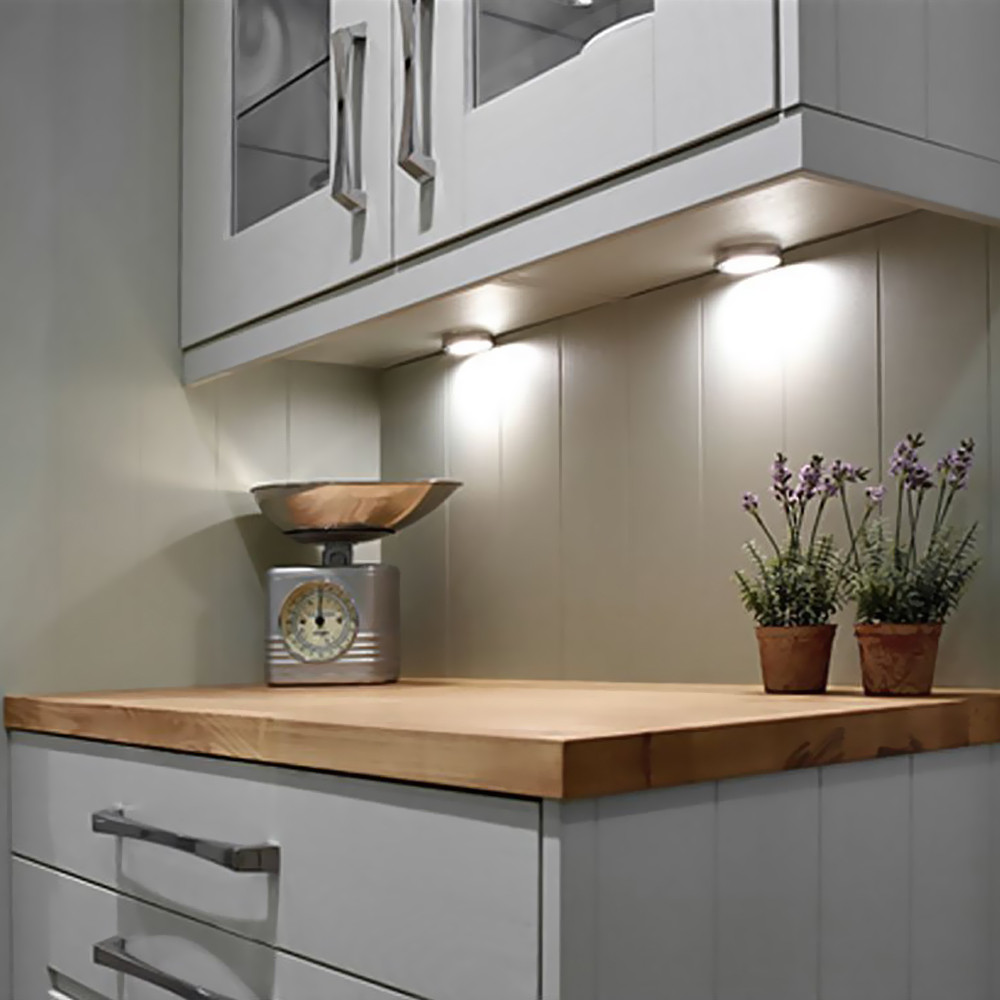 Under Cabinet Lighting For Kitchen
 LED Kitchen Under Cabinet Puck Lighting 5000K 25W Halogen
