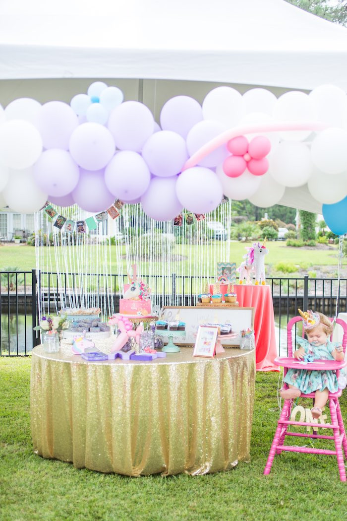 Unicorn 1St Birthday Party Ideas
 Kara s Party Ideas Unicorn 1st Birthday Party