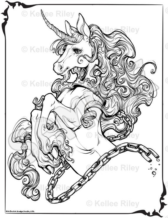Unicorn Adult Coloring Book
 Unicorn Adult Coloring Pages