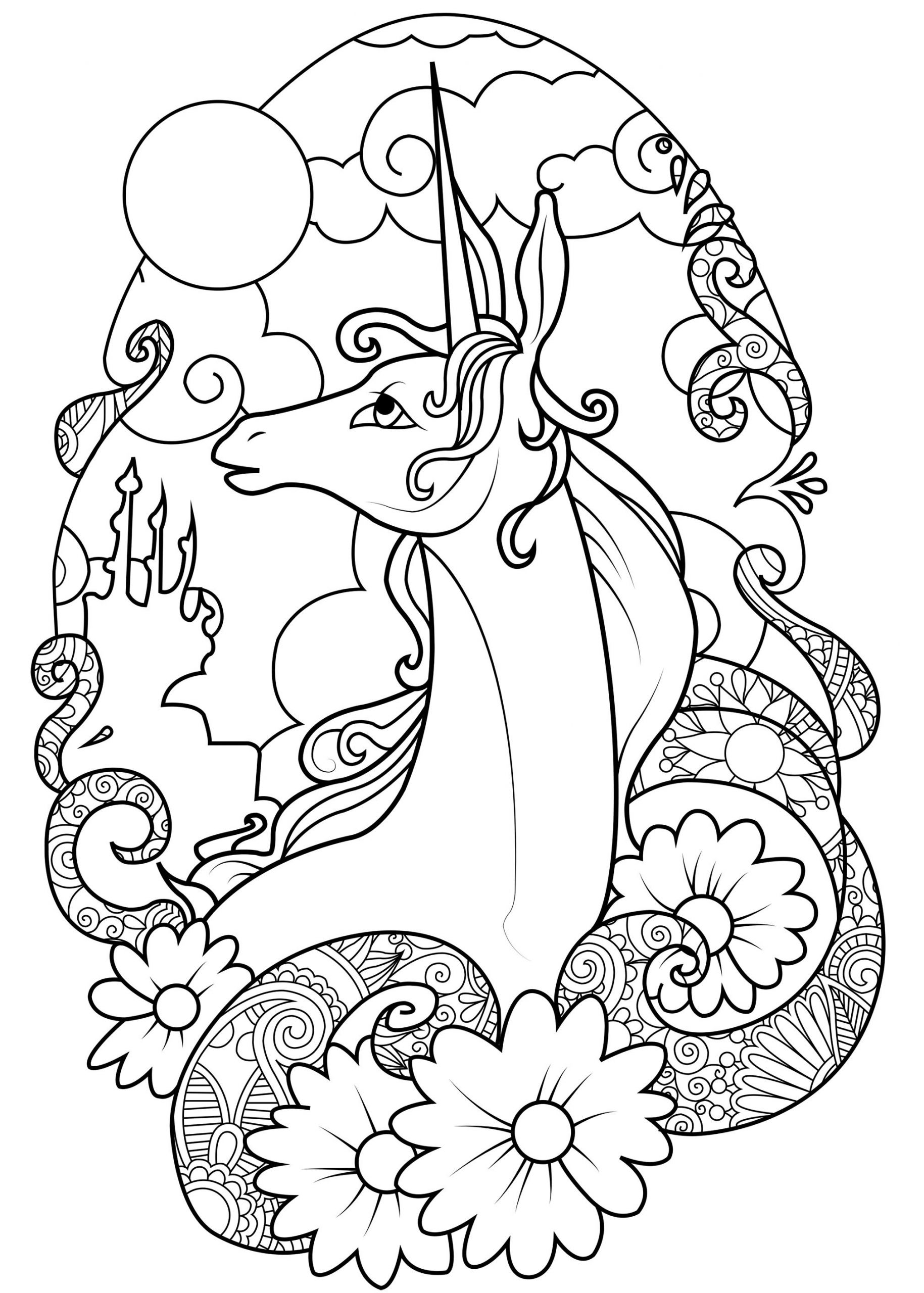 Unicorn Adult Coloring Book
 Fairy unicorn Unicorns Adult Coloring Pages