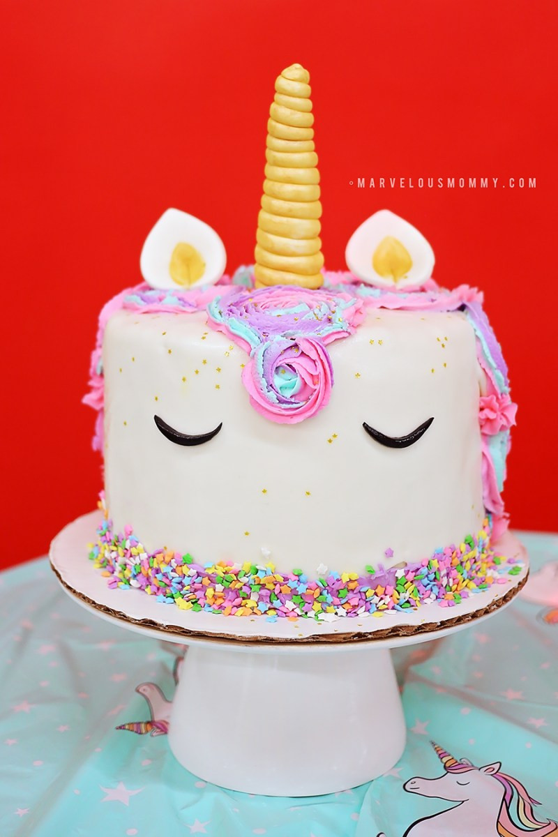 Unicorn Birthday Cakes
 DIY Rainbow Unicorn Cake – Haley’s 6th Birthday Party