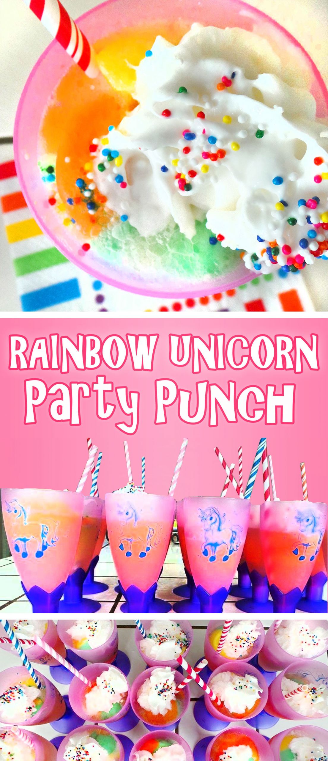 Unicorn Birthday Party
 Rainbow Unicorn Party Punch