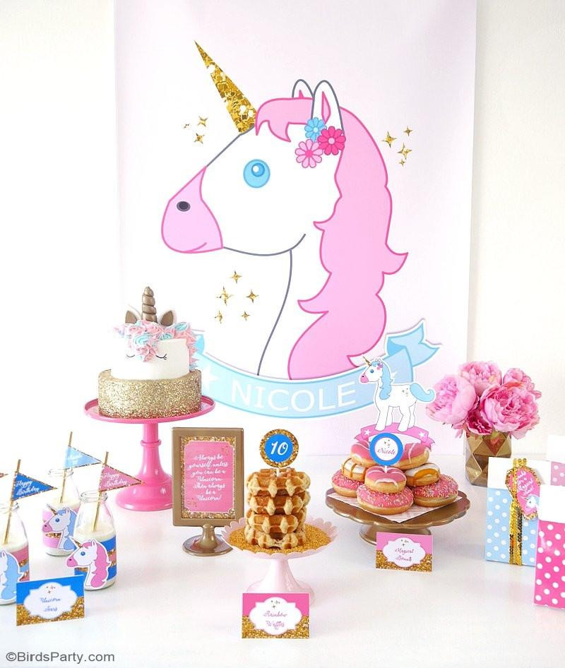 Unicorn Ideas For Party
 Unicorn Birthday Party Printables Supplies