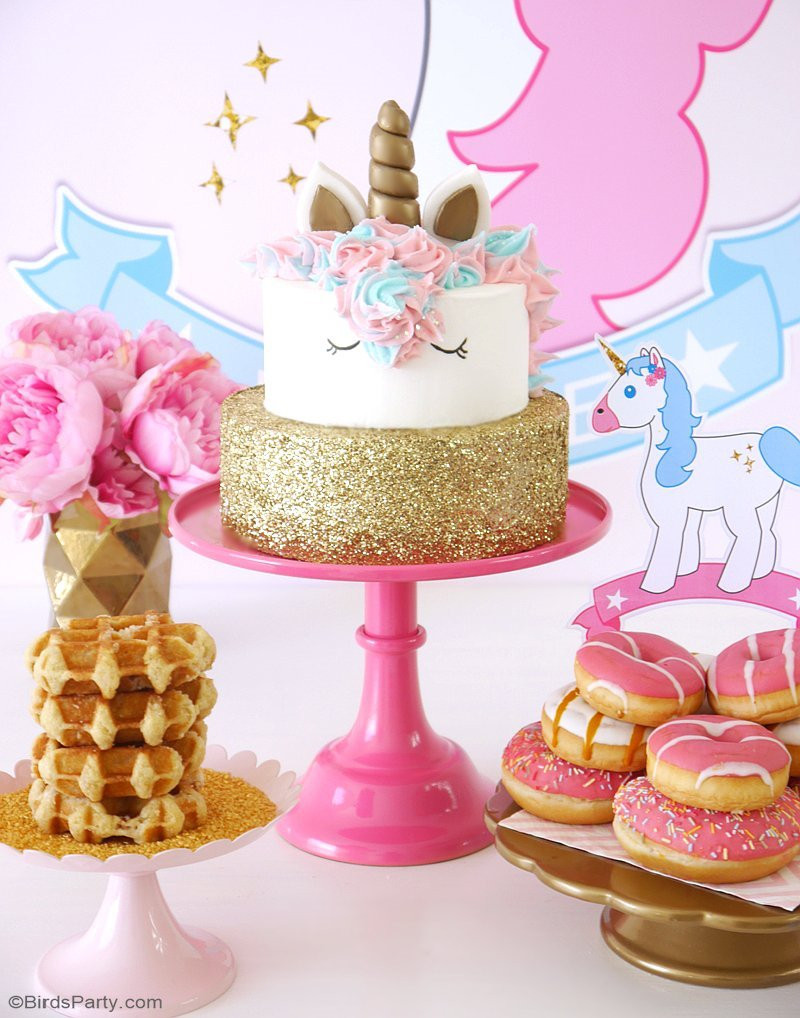 Unicorn Party Centerpiece Ideas
 My Daughter s Unicorn Birthday Slumber Party Party Ideas