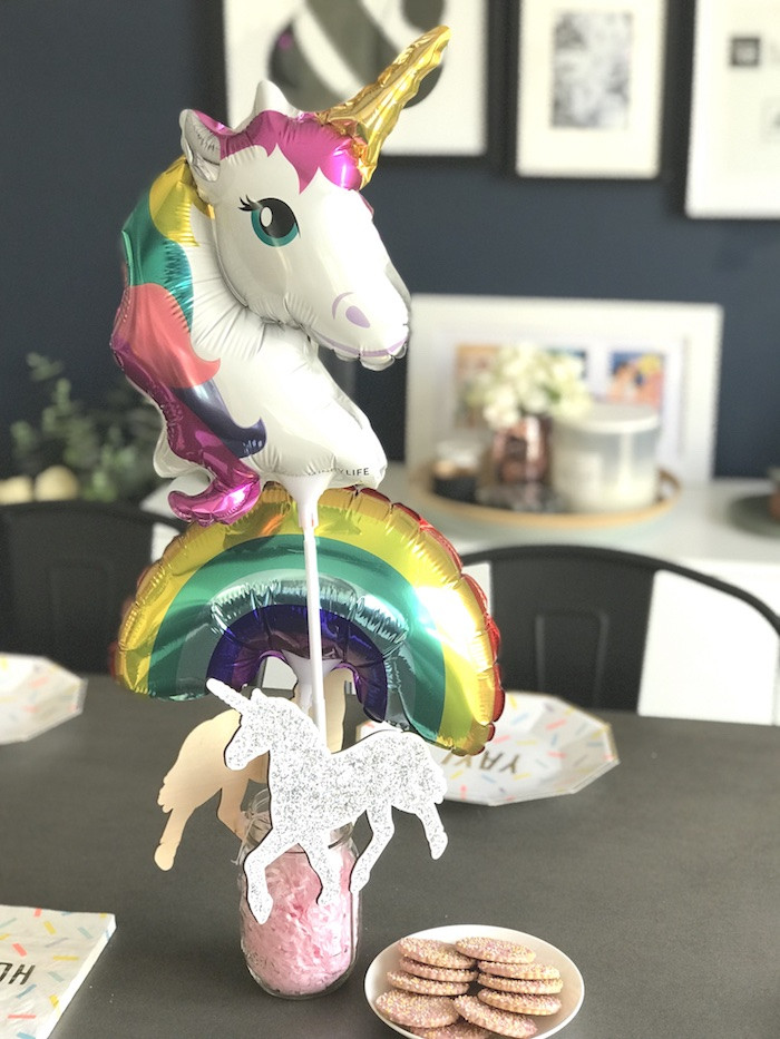 Unicorn Party Centerpiece Ideas
 Kara s Party Ideas "I Believe in Unicorns" Birthday Party